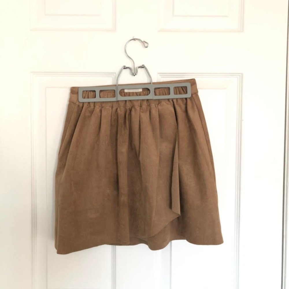 Faux Suede Mini Skirt